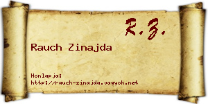 Rauch Zinajda névjegykártya